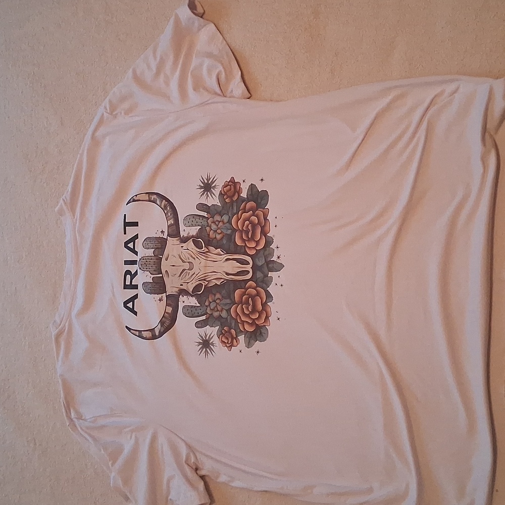 Ariat Men's 2XL Classic White Tee with Logo 100% Polyester